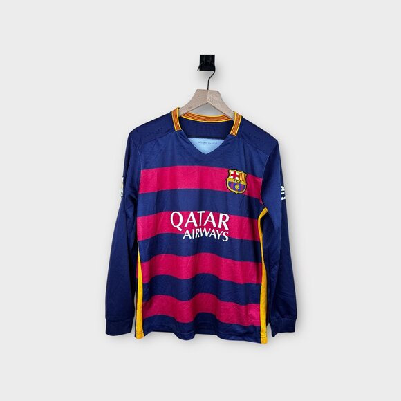 Unicef Qatar Airways FCB LFP Long Sleeve Soccer Jersey - Picture 1 of 2